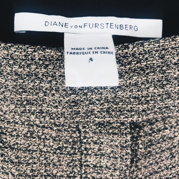 Diane Von Furstenberg Metallic Gold Crop Pants - Picture 4 of 8